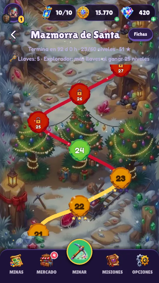 Dungeon: 60 Christmas levels and a final boss