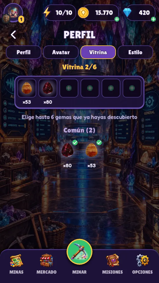 Profile: showcase, rank and avatars
